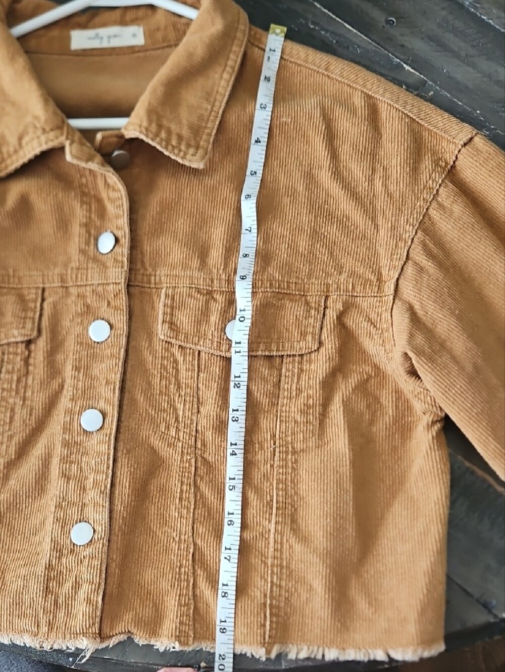 Molly Green Smiley Back Corduroy Jean Jacket Size M - Picture 4 of 4
